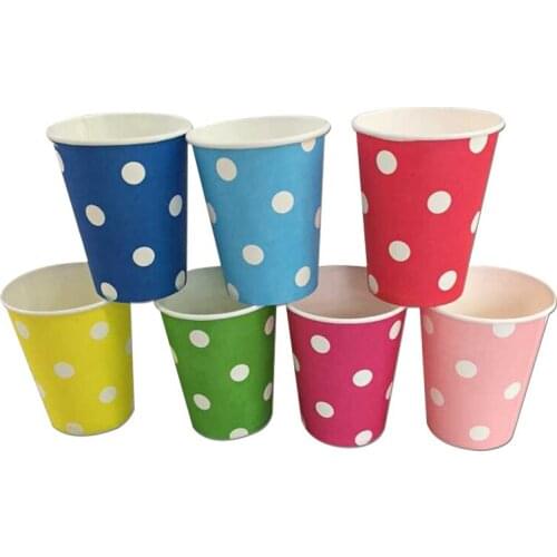 40pcs/lot 250ml Multicolor Disposable paper cup For Party