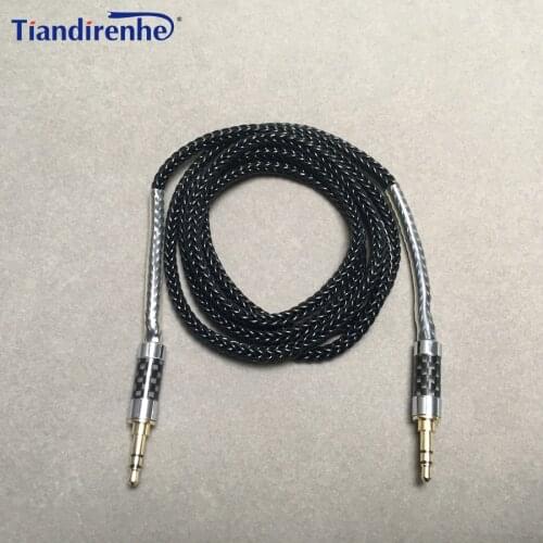 Headphones Connector Audio Cable AUX 3.5mm Jack Male to Male 8 Shares 7N 56 Cores for Major II V-moda Headphone Car Speaker MP3