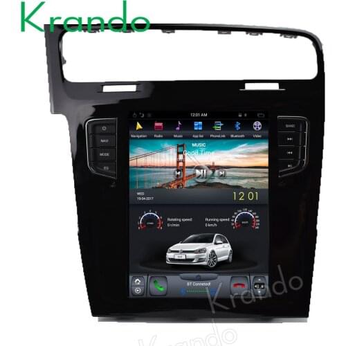 Krando Android 9.0 10.4" verticial screen car radio gps for Volkswagen Golf 7 2013-2019 GPS multimedia player radio para coche