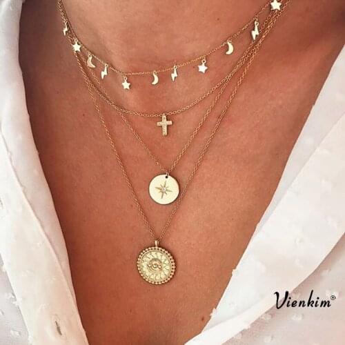 Vienkim Fashion Collares Pendant Necklace for Women Girls Gift Letter Chain Wedding Gift Chains Letters English Font Chain