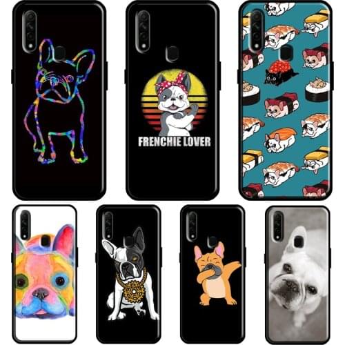 Cartoon French Bulldog Cool For OPPO Find X3 Pro A5 A9 A53 A31 2020 A1K A3S A5S A15 A52 A72 A83 A91 F5 Reno 2 Z Case
