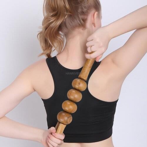 Wooden massage stick mahogany massage roller body massage device home portable massage