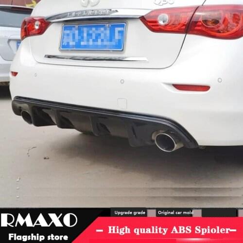 For Infiniti Q50 ABS Rear Bumper Diffuser Bumpers Protector For 2014-2017 Q50 Body kit bumper rear lip rear spoiler
