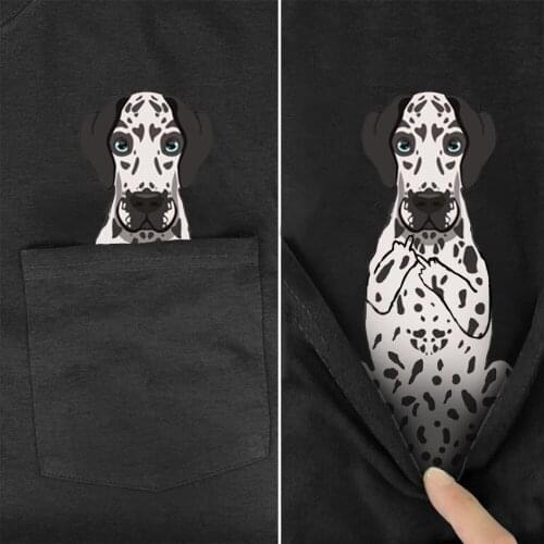 T Shirt Fashion Brand summer pocket Dane printed t-shirt mens for women shirts Hip hop tops funny cotton tees