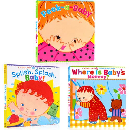 Where Is Babys Mommy Peek A Baby Splish Splash Baby by karen katz English Lift-the-flap Board Books Baby Learning bedtime book