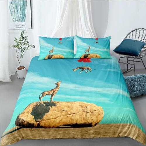3D Design Duvet Cover Sets Bedding Sets Quilt Covers Pillow Cases King Queen Full Double Size Animal Sika Deer Custom Bed Linens