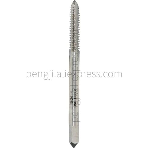 Machine Tap 12-24 UNC Thread Pitch 3 Flutes, High Speed Steel Thread Forming Pointed Tap, HSS Machine Screw Plug Tap
