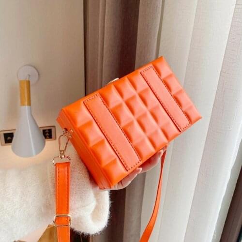 Square Box Bag Vintage Bag Mini PU Leather Crossbody Bags for Women 2021Winter Branded Trend Shoulder Handbag Lady Travel Clutch