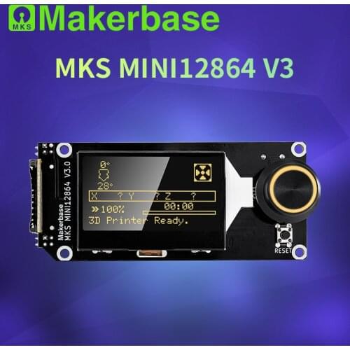 Makerbase MKS MINI12864 V3 Insert SD Card Front LCD Smart Display Screen 3D Printer Parts MKS SKR VORON mini 12864