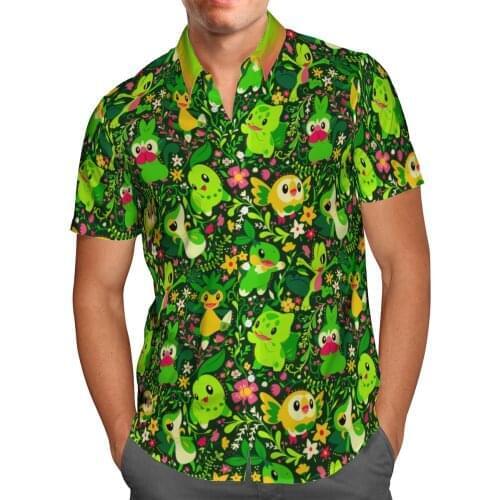 3D Print Cartoon Character Anime Shirt Hawaii Shirt Men Summer Short Sleeve Shirt Men Shirts 2021 Oversize Shirt Chemise Homme-2