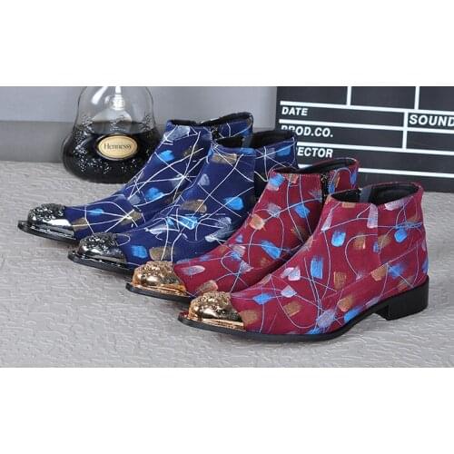 Men winter new fashion mrtin boots bottom thick side zipper warm ankle boots male younth comfortable dress shoes free shipping