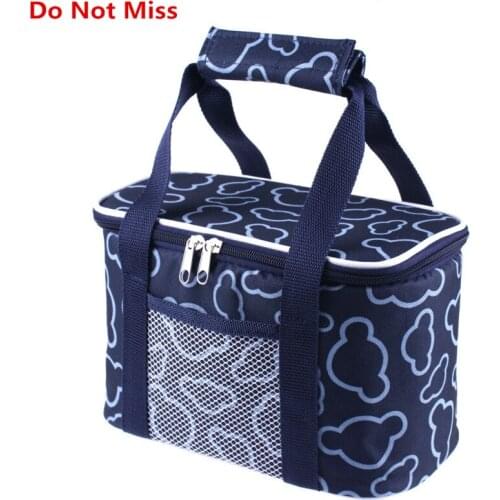 New 2017 Waterproof lunch bag Portable folding picnic bag food Insulation bag women Mummy packs Insulation Hot and cold ice bags