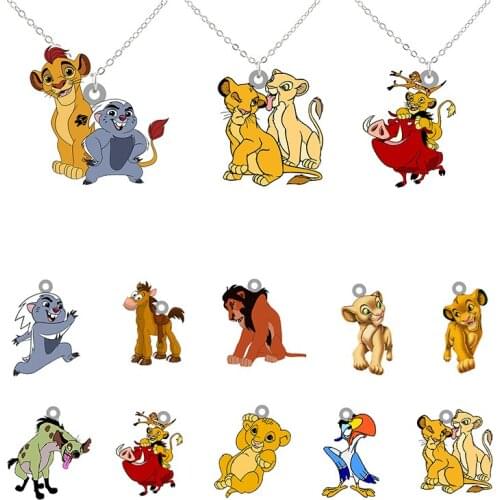 Disney Cartoon Accessories The Lion King Animated Character Modeling Necklace Fashion Necklace Cartoon Acrylic Epoxy Necklace