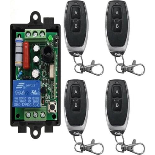 AC 220 V 1CH 1CH Radio Controller RF Wireless Relay Remote Control Switch 315 MHZ 433 MHZ Transmitter+ Receiver