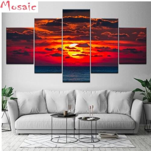 Full,square/round DIY Diamond Painting Modern 5 Pieces Beautiful Embroidery,Cross Stitch,Mosaic Diamond accessories home decor