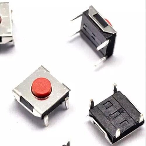 Direct insertion 6*6*2.5MM Red-Headed Touch Switch 4-foot Micro LCD key 6x6x2.5 DIP4 Micro Switch