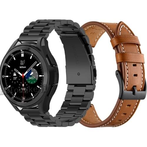 Strap For Samsung Galaxy Watch 4 classic 46mm 42mm watch band For Galaxy Watch 4 44mm 40mm 20mm Stainless steel Belt Wristband