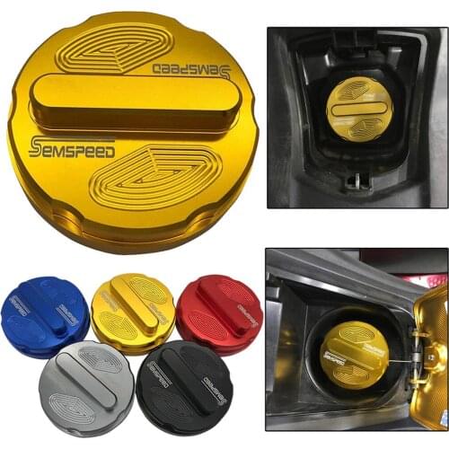 SEMSPEED Motorcycle CNC Gasoline Diesel Fuel Oil Tank Cap Cover Trim For Yamaha Aerox155 NVX155 150 125 For Honda ZOOMER X110