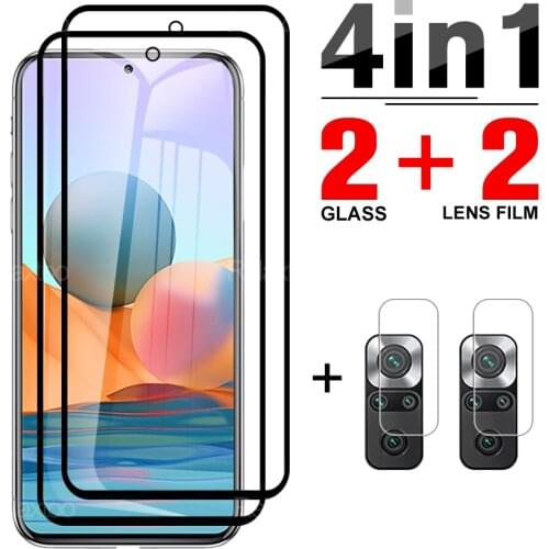4-in-1 Tempered Glass For Xiaomi Redmi Note 9s Note 9 Pro For Redmi 9 9a 9c 9t Nfc Note 10 Note 10 Pro Note 10s k30 Camera Lens