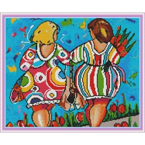 Fat buttocks cross stitch kit aida 14ct 11ct count printed canvas stitches embroidery DIY handmade needlework
