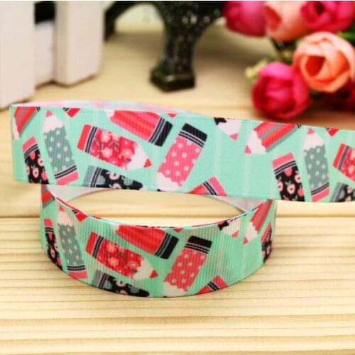 7/8'' Free shipping pen school printed grosgrain ribbon hair bow headwear party decoration wholesale OEM 22mm H5301