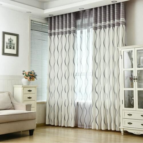 2019 New Style Stripe Curtain for Living Room Bedroom Modern Design Blackout Home Decoration For Kids White Window Treatment