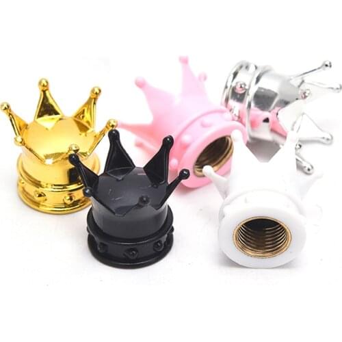 4Pcs Universal Wheel Tire Valve Caps Car Motorcycle Bicycle Air Cover Auto Airtight Stems Cover Crown Styling