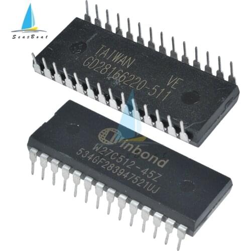 5PCS/Lot IC Chips W27C512 W27C512-45Z 28DIP IC EEPROM 512KBIT Original Integrated Circuits