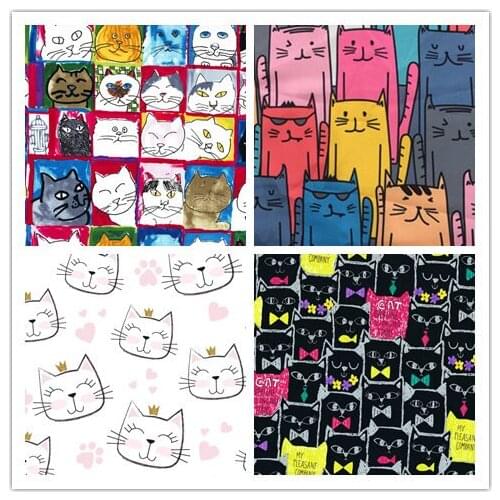 90*145cm Polyester Cartoon Water Repellent Composite Printing Fabric Patchwork Cloth DIY Sewing Quilting Material Handicraft Bag