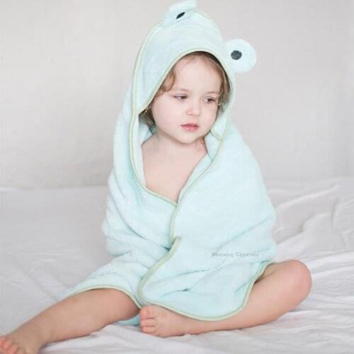 Toddler Baby Hooded Towels Newborn Kids Bathrobe Soft Bath Towel Frog Blanket Soft Sleeping Swaddle Wrap For Infant Boys G
