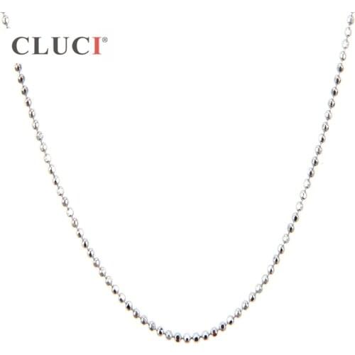 CLUCI 3pcs necklace chain 925 sterling silver Popcorn chain, 16 inch 18 inch Necklace Chain Fashion Jewelry SN023SB-1