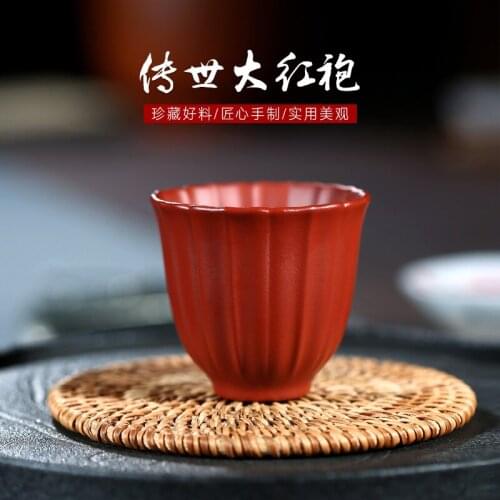 Two 】 yixing undressed ore with pure manual recommended tea sample tea cup jin wen masters cup single price 90 cc