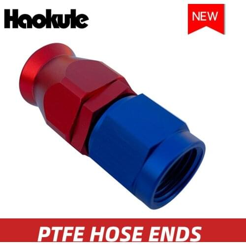 Haokule-AN3/AN4/AN6/AN8/AN10 Straight PTFE HOSE ENDS ALUMINUM SWIVEL HOSE END FITTING