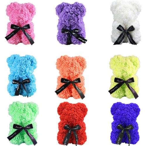 Artificial Flower 25cm Foam Rose Bear for Valentines Days
