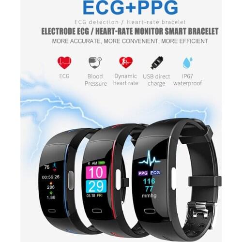 New Smart Band Support ECG+PPG Blood Pressure Heart rate Monitoring waterpoof Pedometer Sports Fitness Bracelet Tracker Watch
