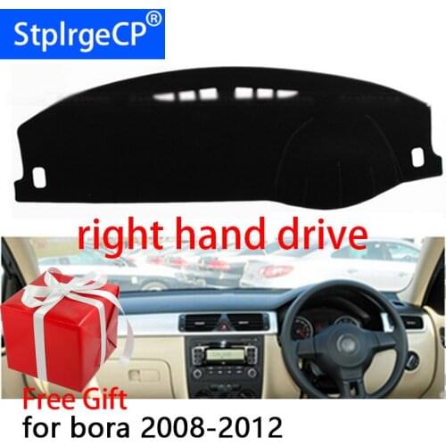 Car Dashboard Cover Mat for Volkswagen Bora 2008-2012 Right Hand Drive Dashmat Pad Dash Mat Covers Dashboard Accessories