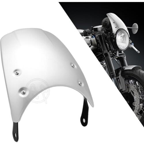 Universal Silver ABS Motorcycle 5"-7" Headlight Windshield Wind Deflector Windscreen for Harley Honda Yamaha Kawasaki Suzuki GSF