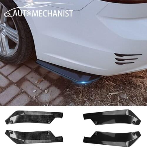 Universal Rear Bumper for Car Winglets Carbon Fiber Lip Spoiler Diffuser Splitter Scratch Protector Car Modification Accessories