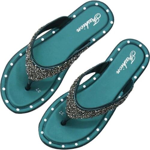 2021 beach new herringbone clip slippers for women flats fashion versatile Womens luxury sandals slippers women