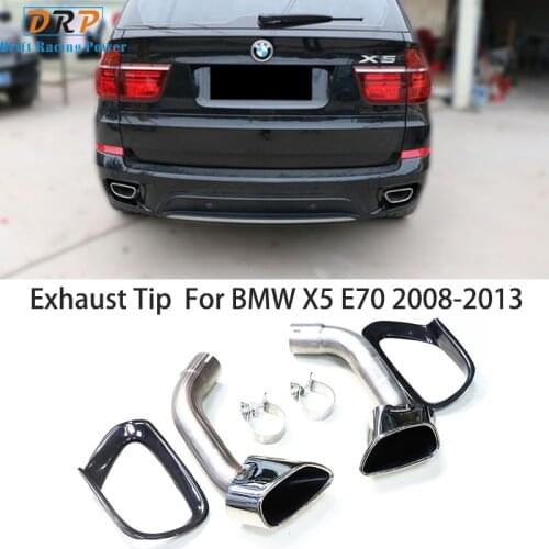 1 pair exhaust tip for BMW X5 E70 exhaust pipe in 2008-2013 stainless steel muffler tip car exhaust tailpipe