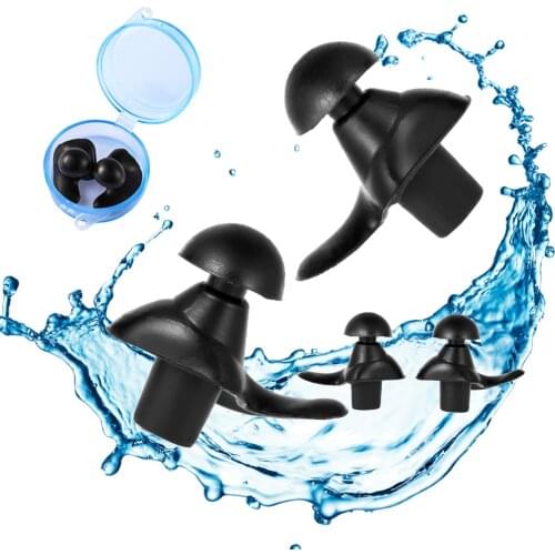 1 Pair Swimming Earplugs Eco-friendly Silicone Waterproof Dust-Proof Soft Earplugs Diving Water Sports Swimming Accessories