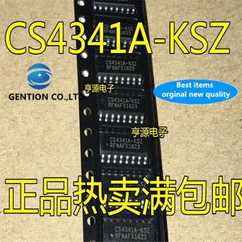 10Pcs CS4341A-KSZ CS4341AKSZ SOP16 Digital to analog converter chip in stock 100% new and original