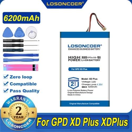 100% Original LOSONCOER 6200mAh Battery For GPD XD Plus XDPlus
