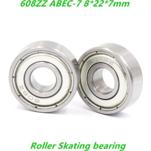 100pcs/lot 608ZZ ABEC-7 skateboard wheel ball bearing 608 608Z 608-2Z roller skating bearings Finger spinner 8x22x7 mm