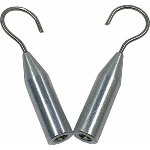 NEW 2PCS Replacement Stainless Steel mini prism pole hook 1/4" Thread length 50mm fits for leica prism mini poles hanger agraffe