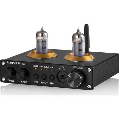 A9 Desktop Fever Tube Front Hifi Bluetooth 5.0 Power Amplifier Front Tone U Disk Lossless Decoding Playback