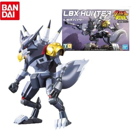 Bandai Original Little Battler EXperience WAR LBX 005 HUNTER Rifle Anime Action Figures Collectible Assembly Model Toys Gifts