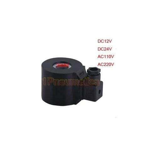 Free Shipping DIN43650A Plug Connector Solenoid 20mm Hole 55mm Height Coil DIN