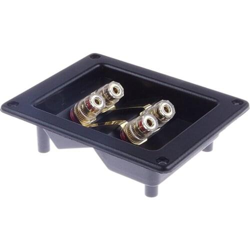GTBL DIY Home Car Stereo Screw Cup Connectors Subwoofer Plugs 4-Way Speaker Square Box Transparent Terminal Binding Post Pure-co