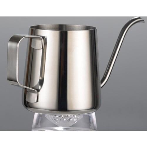 Stainless Steel Long Spout Drip Kettle Narrow Gooseneck Hand Pour Over Coffee Pot RERI889